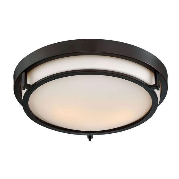Nicollet Rubbed Bronze Two-Light Flush Mount, image 3