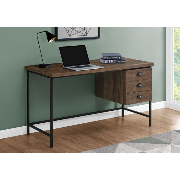 Brown 55-Inch Computer Desk, image 2