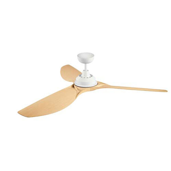 Richmond Matte White and Light Oak 65-Inch LED Ceiling Fan, image 2