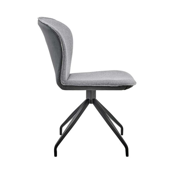 Petrie Matte Black Gray Side Chair, Set of Two, image 4