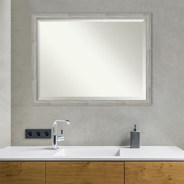 Dove Gray 44W X 34H-Inch Bathroom Vanity Wall Mirror, image 3