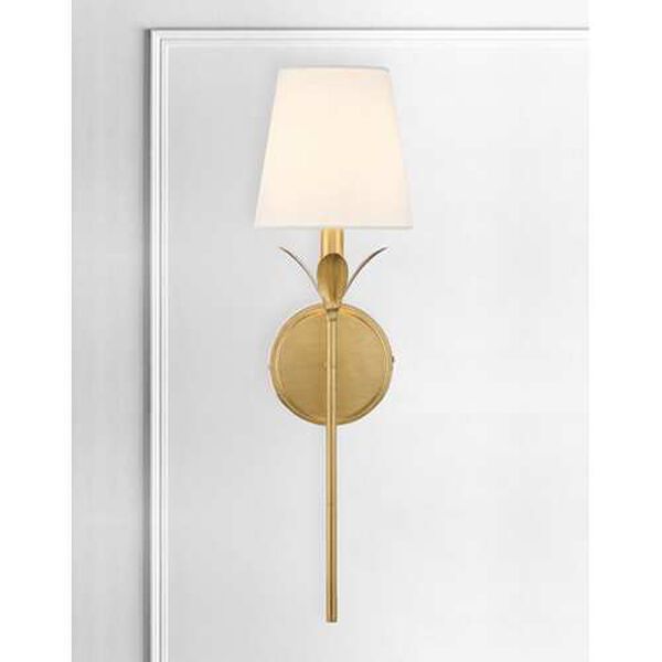 Broche Antique Gold One-Light Wall Sconce, image 2