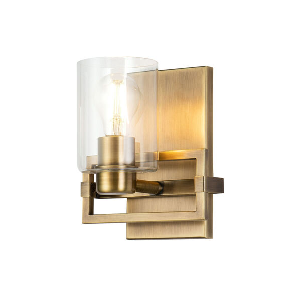 Estes Antique Brass One-Light Wall Sconce, image 1