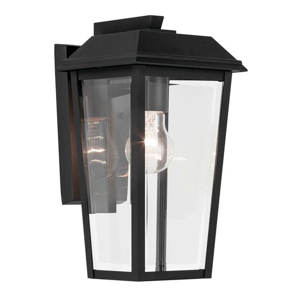 Mathus Textured Black 13-Inch One-Light Outdoor Wall Light, image 1