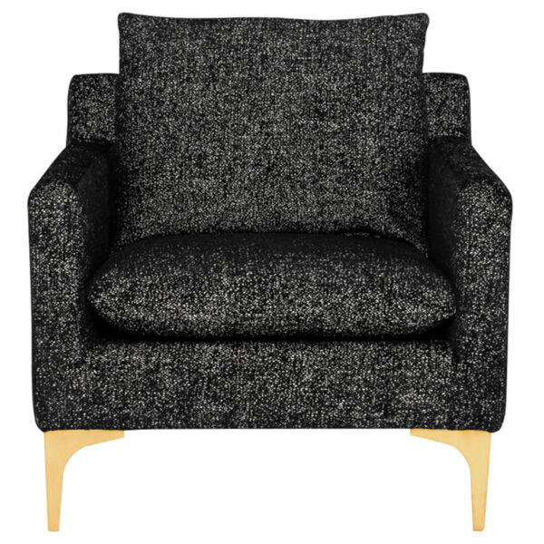 Anders Black and Gold Occasional Chair, image 2