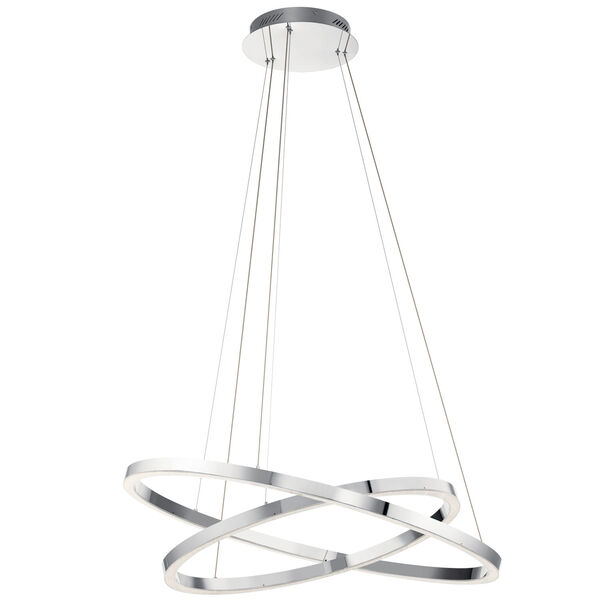 Opus Chrome 36-Inch Two-Light LED Chandelier, image 2