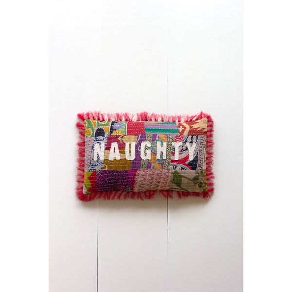 Naughty and Nice Christmas Pillow, image 1