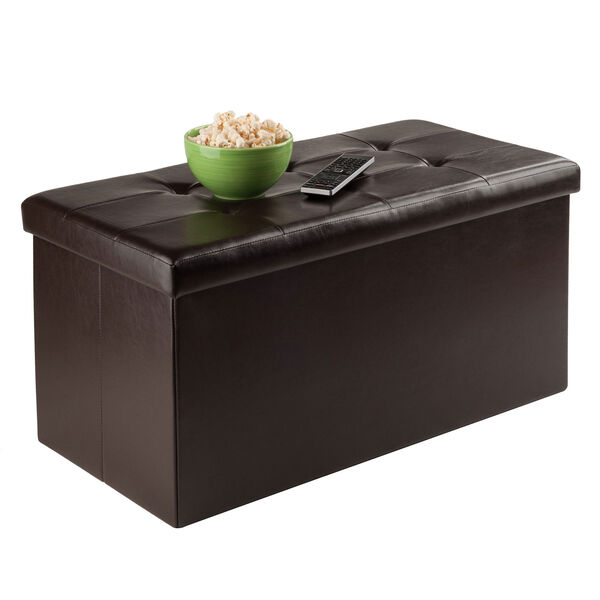 Ashford Ottoman with Storage Faux Leather, image 3