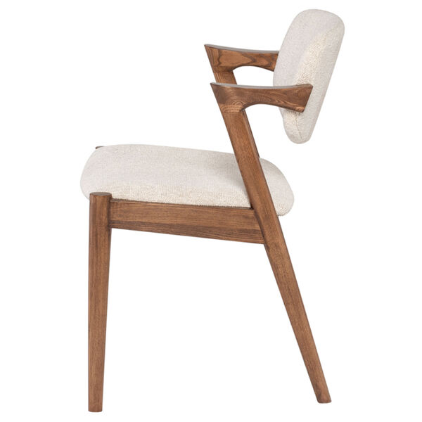 Kalli Walnut and Shell White Dining Chair, image 3