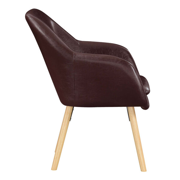 Take a Seat Espresso Faux Leather Charlotte Accent Chair, image 4