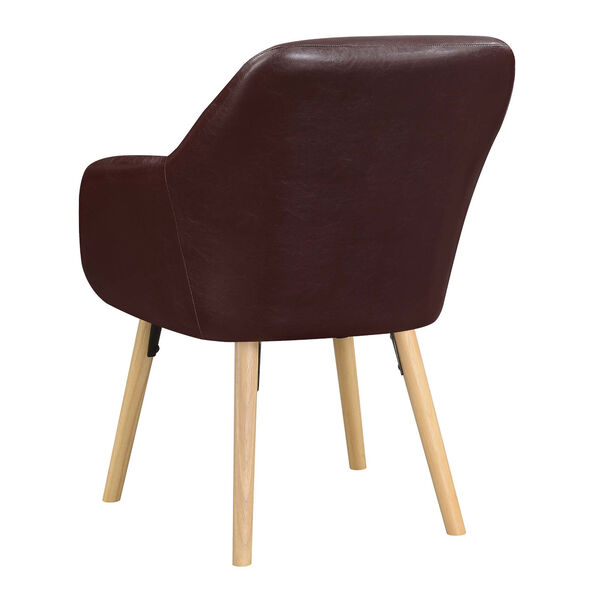 Take a Seat Espresso Faux Leather Charlotte Accent Chair, image 5