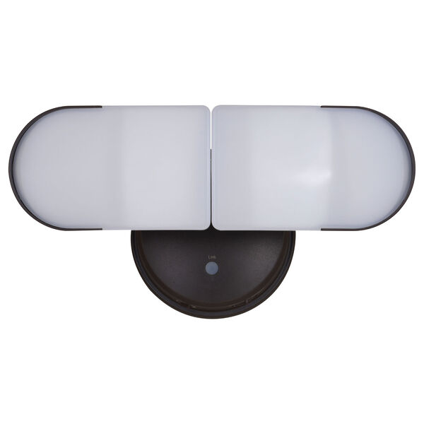 Lambda Bronze Two-Light Outdoor Linkable Adjustable Integrated LED Security Flood Light, image 1