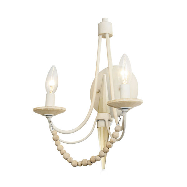 Brentwood Country White Two-Light Wall Sconce, image 2