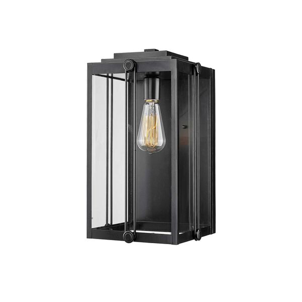 Oakland Powder Coated Black One-Light Outdoor Wall Sconce, image 2