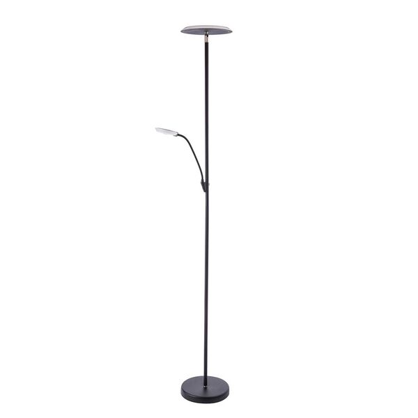 Iggy Black 72-Inch Two-Light LED Torchiere Floor Lamp - (Open Box), image 1