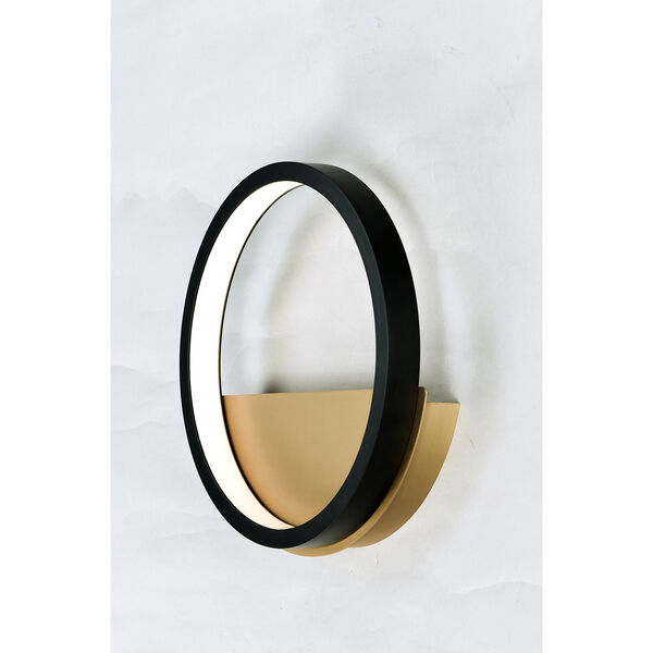 Hoopla Black and Gold LED Wall Sconce ADA, image 4