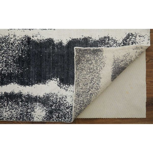 Coda Industrial Abstract Black White Area Rug, image 6