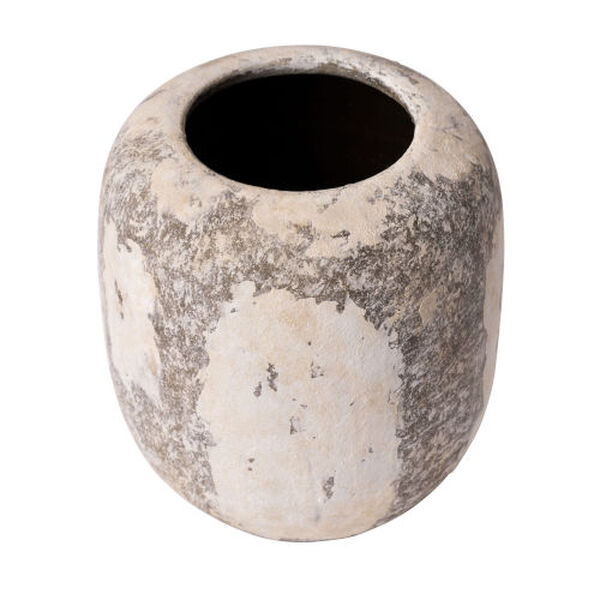 Potty Distressed Cafe au Lait Six-Inch Ceramic Vase, image 1