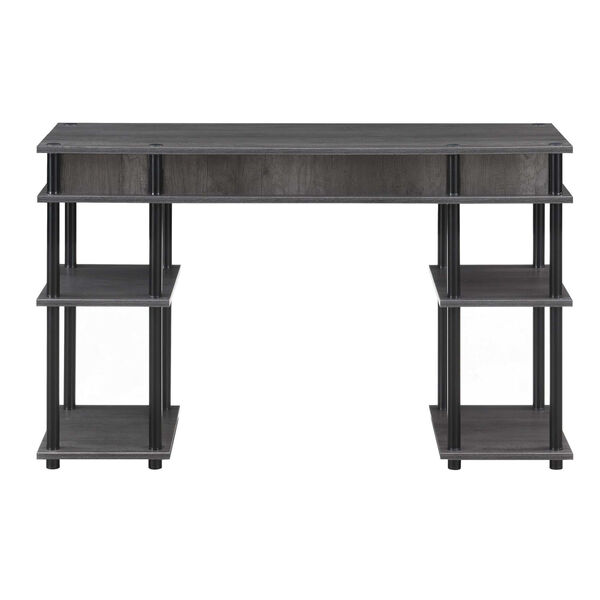 Designs2Go Charcoal Gray and Black Student Desk, image 6