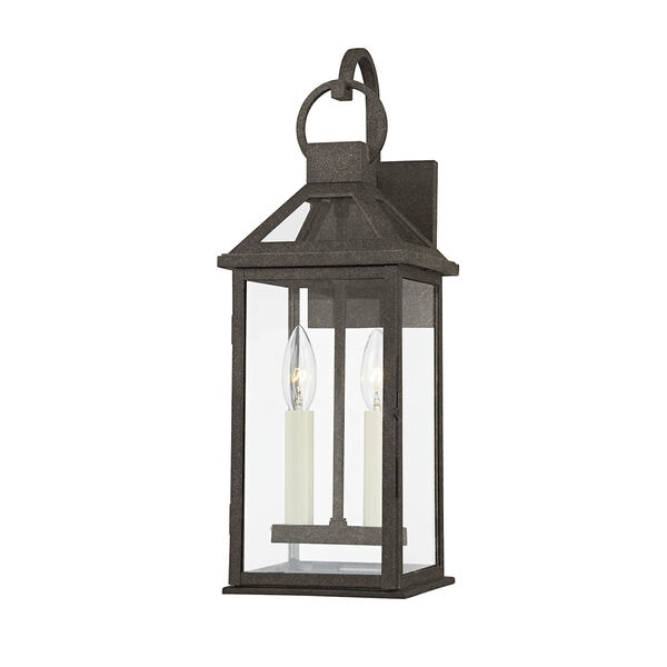 Sanders French Iron Two-Light Outdoor Wall Sconce, image 1