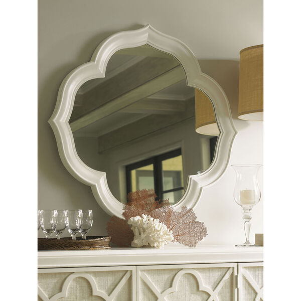 Ivory Key White Paget Mirror, image 3