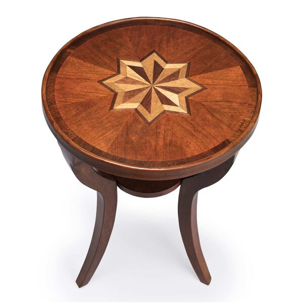 Evelyn Olive Ash Burl Round Accent Table, image 3