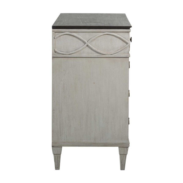 Caralina Sesame White and Antique Bronze 44-Inch Chest, image 4