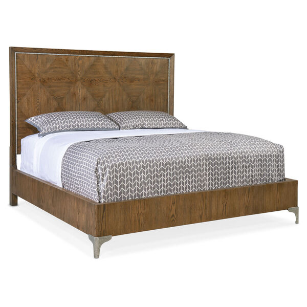 Chapman Warm Brown and Pewter Panel Bed, image 1