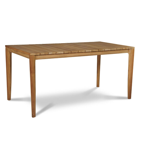 Del Ray Natural Teak Rectangular Outdoor Dining Table, image 1
