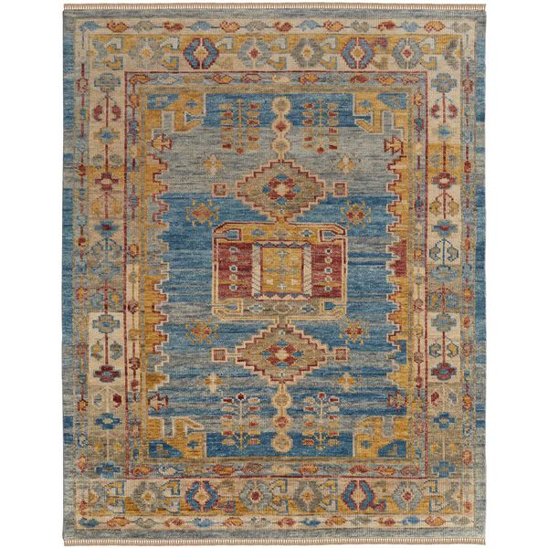 Fillmore Blue Yellow Red Area Rug, image 1