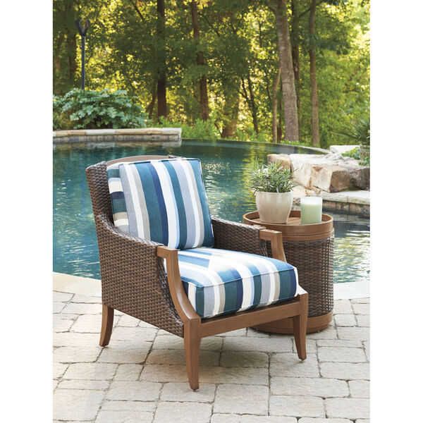 Harbor Isle Brown and Blue Lounge Chair, image 3