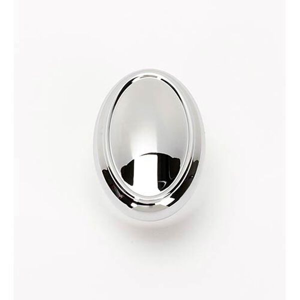 Classic Traditional Polished Chrome 1 1/2-Inch Oval Knob - (Open Box), image 1