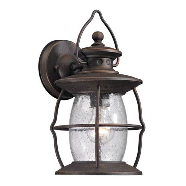 Village Lantern Weathered Charcoal 13-Inch One Light Outdoor Wall Sconce, image 1