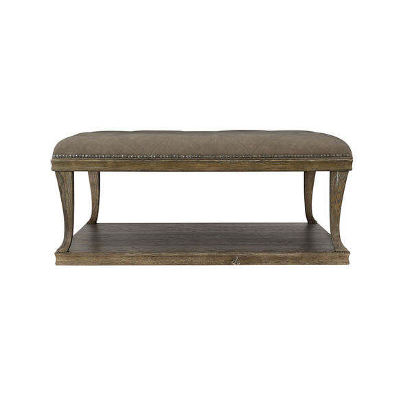 Rustic Patina Peppercorn Upholstered Cocktail Table, image 2