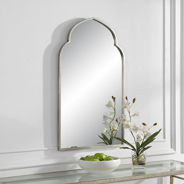 Aster Soft Silver Arch Wall Mirror, image 1