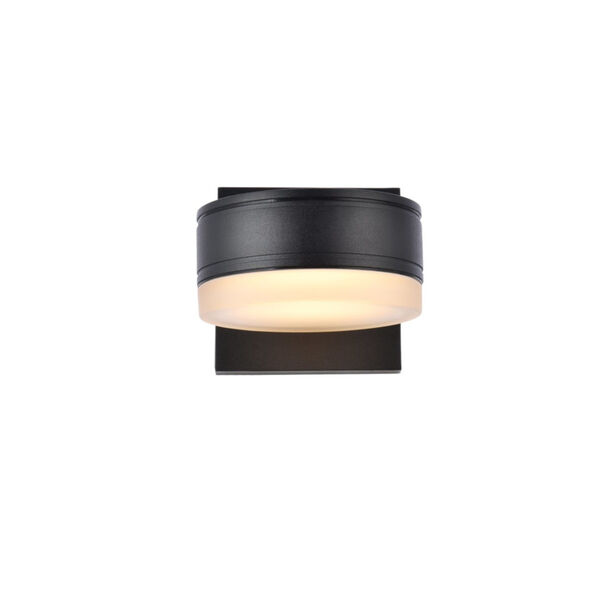 Raine Black Eight-Light LED Outdoor Wall Sconce, image 1