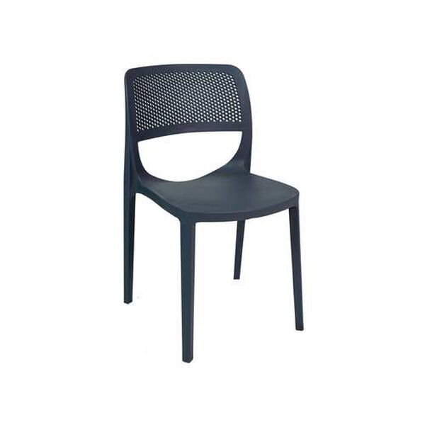 Mila Anthracite Outdoor Stackable Side Chair, Set of Four, image 2
