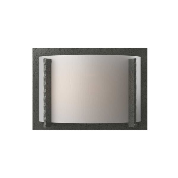 Vertical Bar One-Light Wall Sconce with White Art Glass, image 3