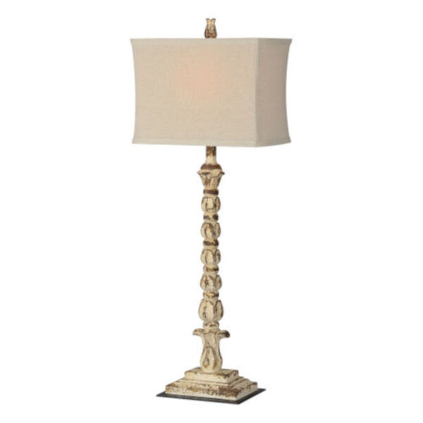 Charlotte Antique White 36-Inch One-Light Table Lamp Set of Two, image 1
