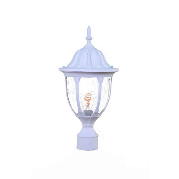 Suffolk Textured White One-Light Post Lantern, image 1