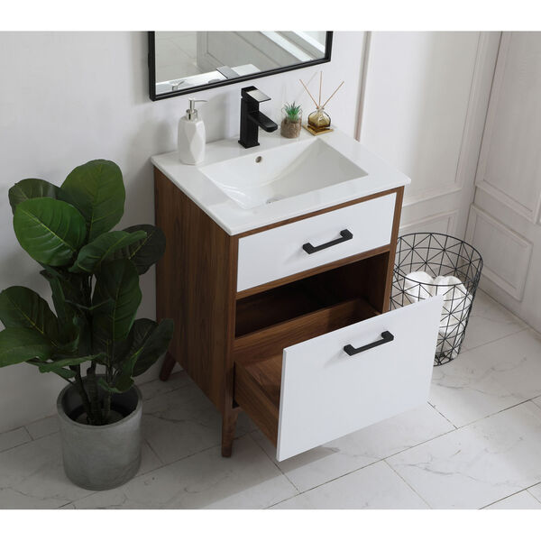 Boise Matte White 24-Inch Vanity Sink Set, image 4