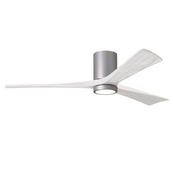 Irene-3HLK Brushed Nickel and Matte White 60-Inch Ceiling Fan with LED Light Kit, image 3