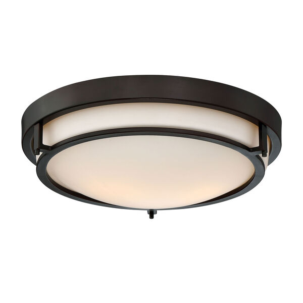 Nicollet Rubbed Bronze Two-Light Flush Mount, image 2