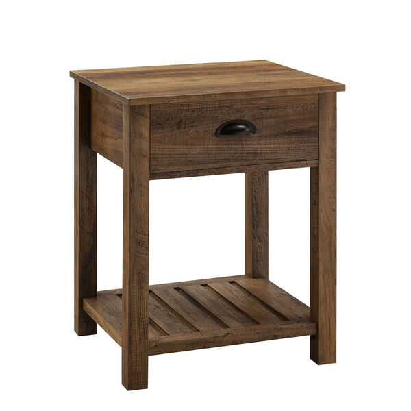 Barnwood Single Drawer Side Table, image 1