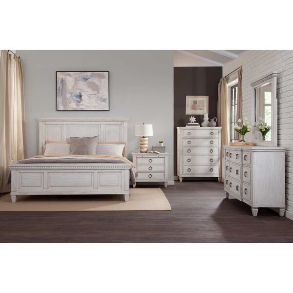 Salter Path Oyster White Wire Brushed Dresser with Mirror, image 4