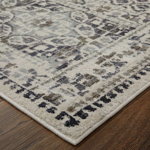 Kano Bohemian Eclectic Distressed Ivory Taupe Gray Area Rug, image 6