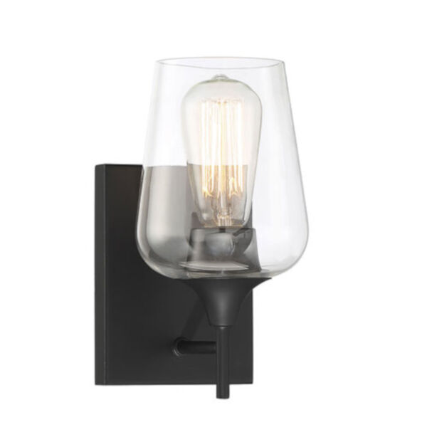 Selby Black One-Light Wall Sconce, image 1