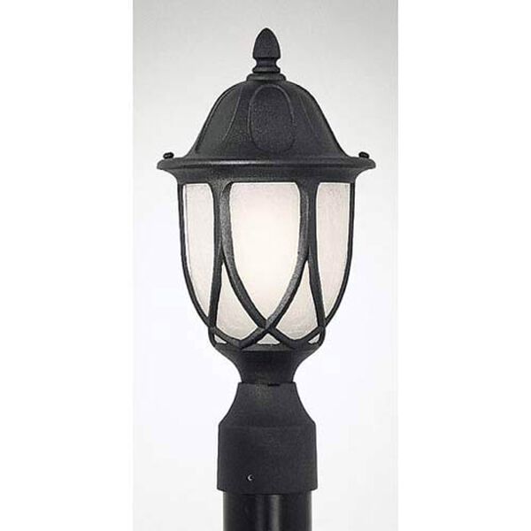 Capella Black One-Light Outdoor Post Mounted Light, image 1