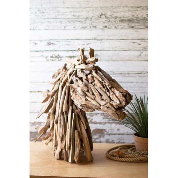 Ceramic Driftwood Horsehead Table Sculpture, image 1