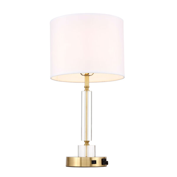 Deco Brushed Brass 13-Inch One-Light Table Lamp, image 6